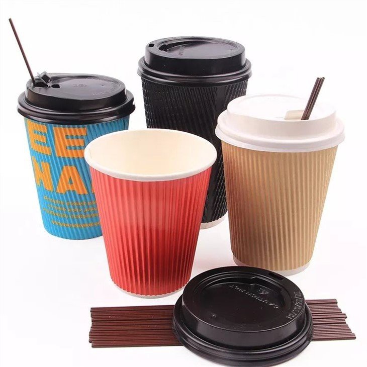 custom clourful coffee ripple cups