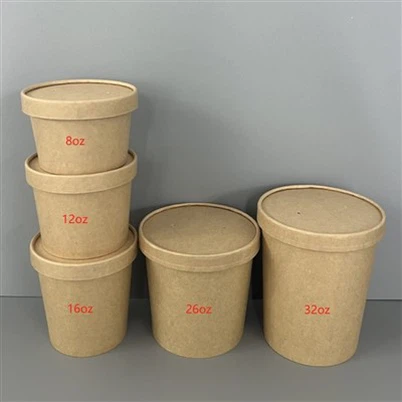Envasos de paper kraft de 26 oz per a sopa calenta